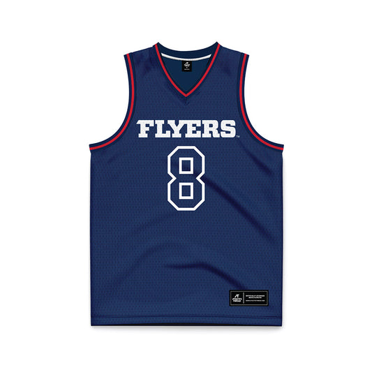 Dayton - NCAA Men's Basketball : Jaron McKie - Navy Basketball Jersey-0