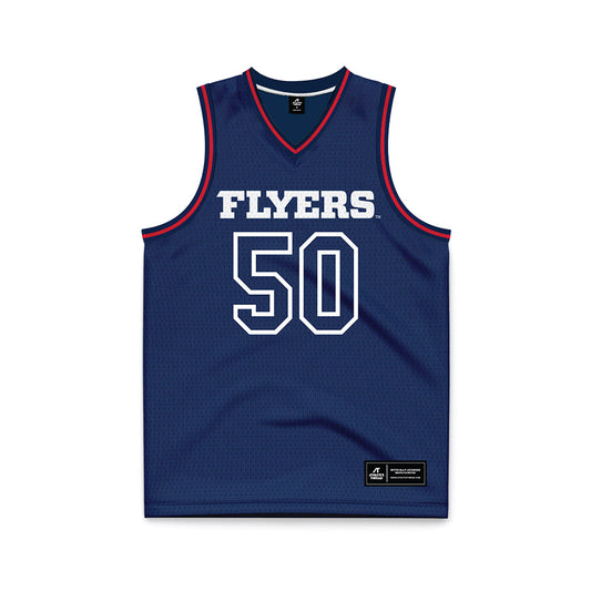 Dayton - NCAA Men's Basketball : Sean Pouedet - Navy Basketball Jersey-0