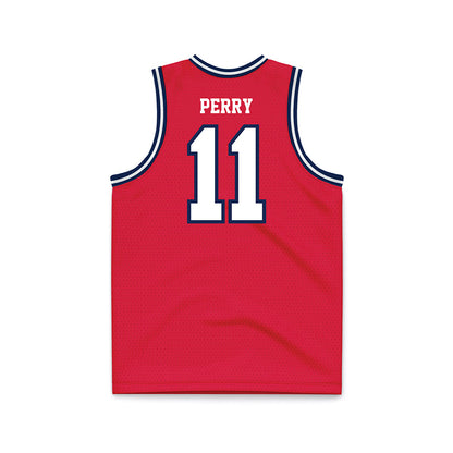 Dayton - NCAA Men's Basketball : Travis Perry - Red Basketball Jersey-1