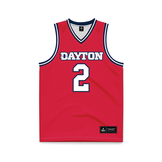 Dayton - NCAA Men's Basketball : De'Shayne Montgomery - Red Basketball Jersey-0