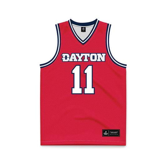 Dayton - NCAA Men's Basketball : Travis Perry - Red Basketball Jersey-0