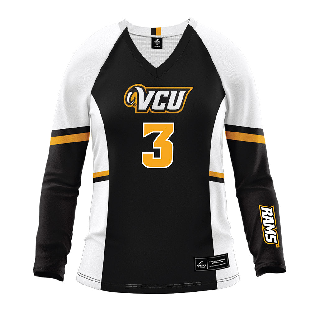VCU - NCAA Women's Volleyball : Meghan Touhey - Black Volleyball Jersey-0