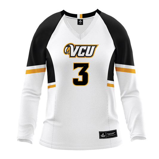 VCU - NCAA Women's Volleyball : Meghan Touhey - White Volleyball Jersey-0