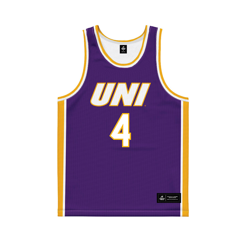Northern Iowa - NCAA Women's Basketball : Virginia Edmondson - Purple Basketball Jersey-0