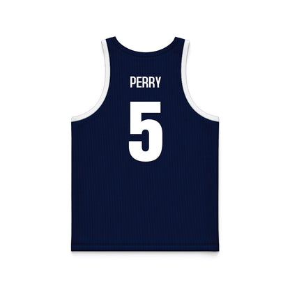 Monmouth - NCAA Men's Basketball : Dylan Perry - Blue Basketball Jersey-1