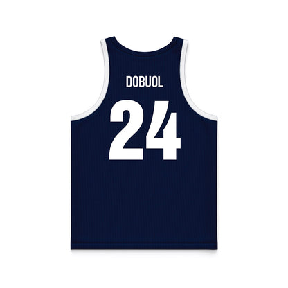 Monmouth - NCAA Men's Basketball : Jinup Dobuol - Blue Basketball Jersey-1