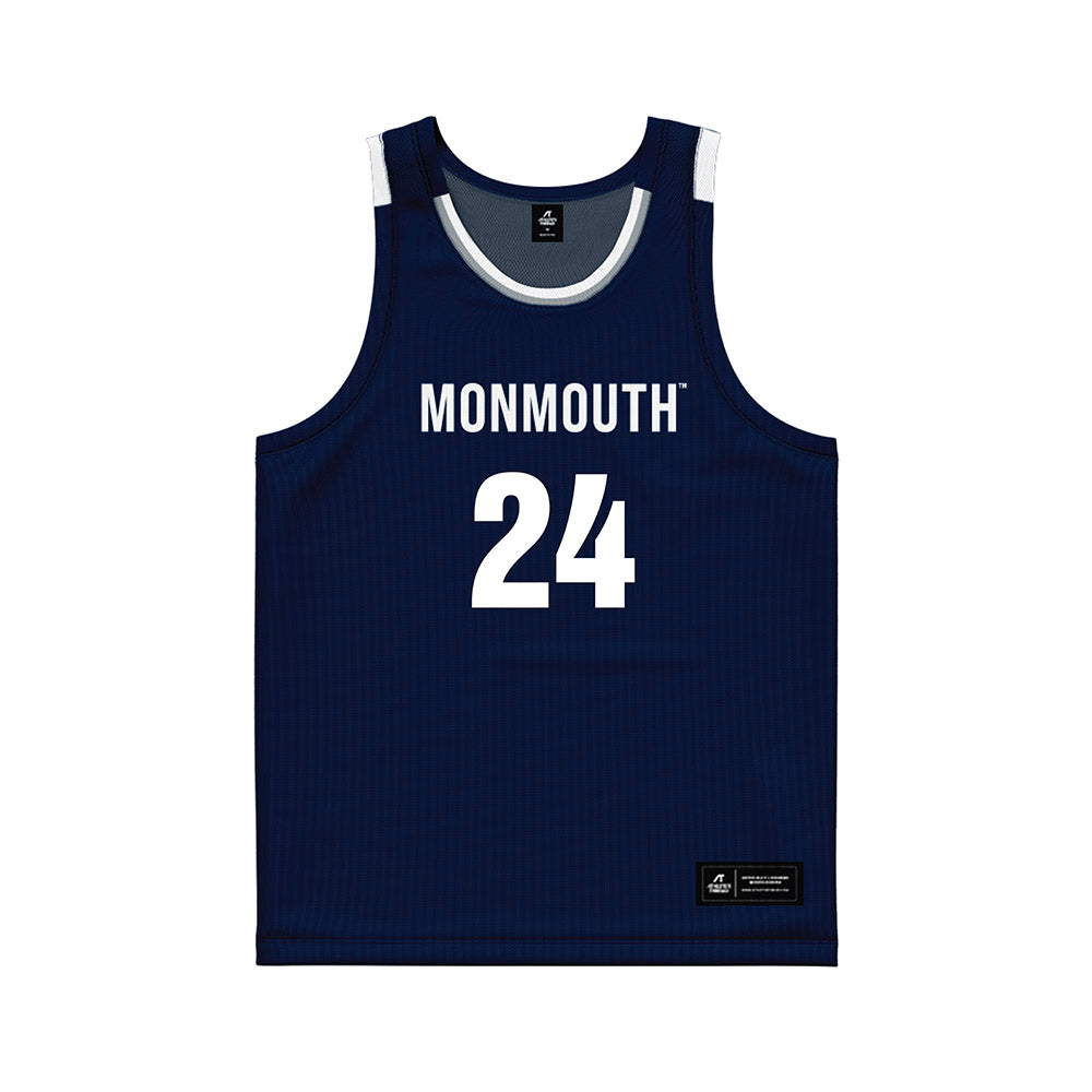 Monmouth - NCAA Men's Basketball : Jinup Dobuol - Blue Basketball Jersey-0