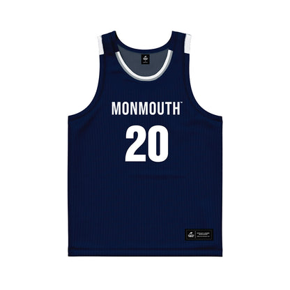 Monmouth - NCAA Men's Basketball : Zubayr Griffin - Blue Basketball Jersey-0