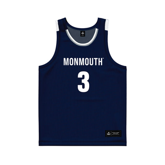 Monmouth - NCAA Men's Basketball : Torrey Brooks Jr - Blue Basketball Jersey-0