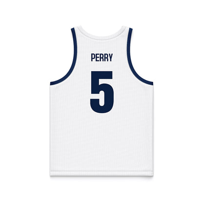 Monmouth - NCAA Men's Basketball : Dylan Perry - White Basketball Jersey-1