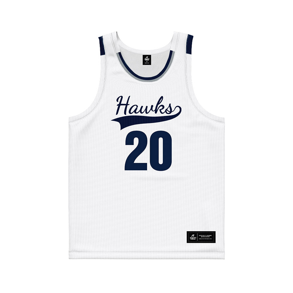 Monmouth - NCAA Men's Basketball : Zubayr Griffin - White Basketball Jersey-0