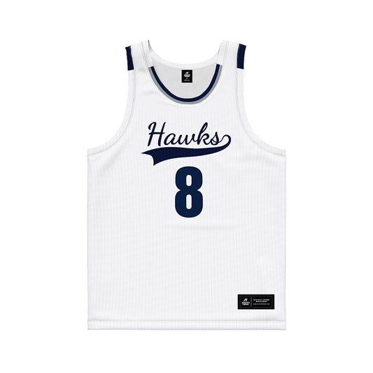 Monmouth - NCAA Men's Basketball : OMarion Harvey - White Basketball Jersey-0