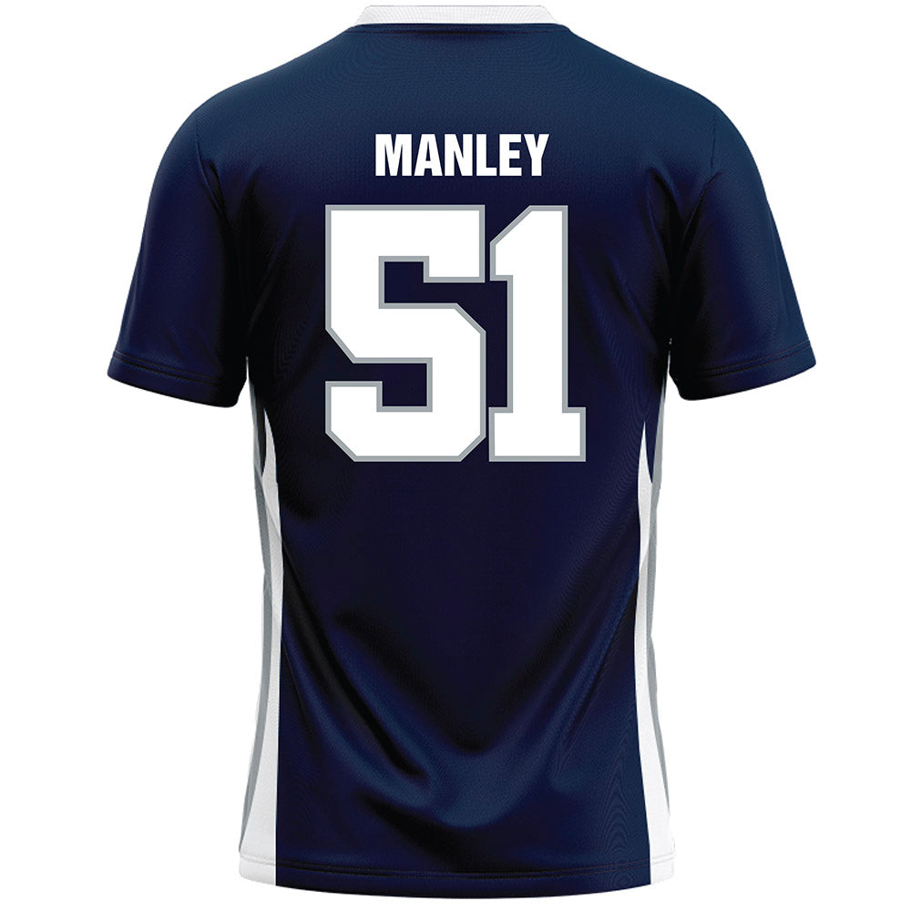 Monmouth - NCAA Men's Lacrosse : Tommy Manley - Blue Lacrosse Jersey-1