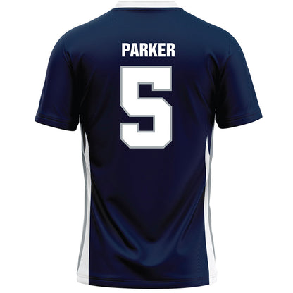 Monmouth - NCAA Men's Lacrosse : Landon Parker - Blue Lacrosse Jersey-1