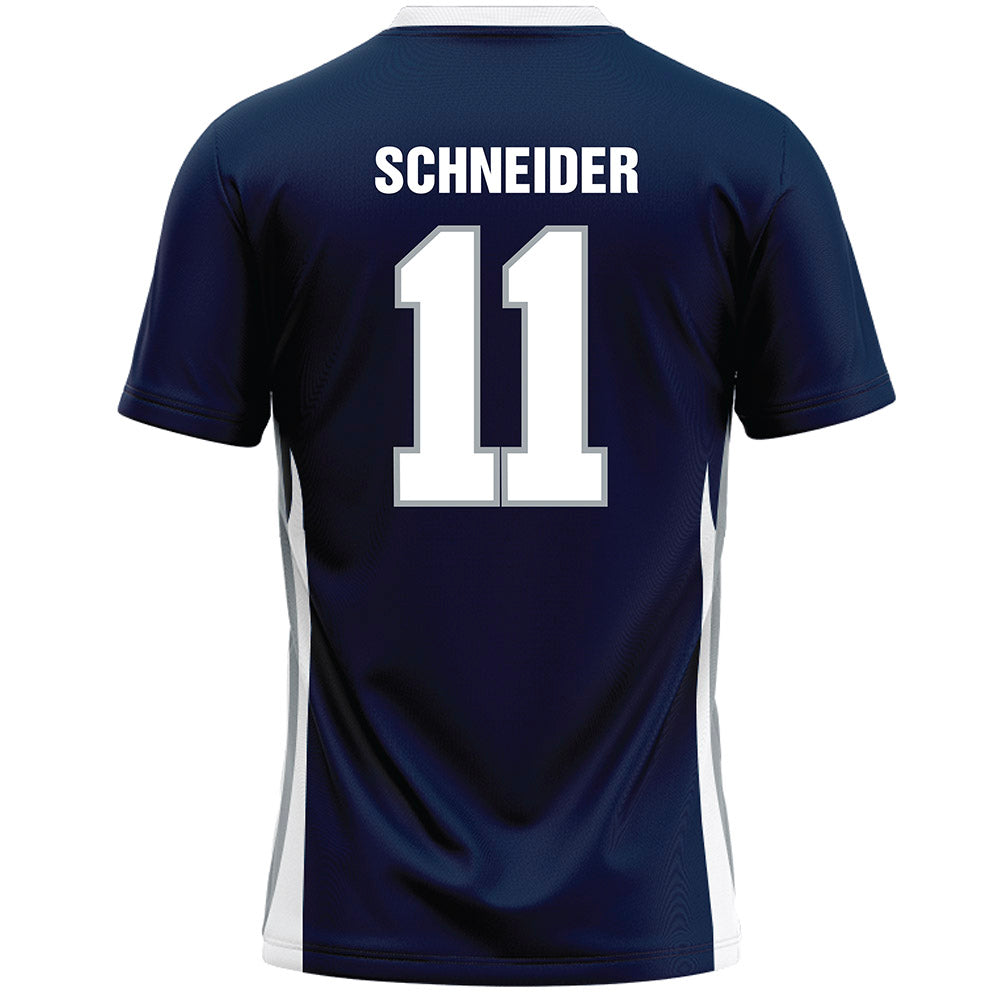 Monmouth - NCAA Men's Lacrosse : Matt Schneider - Blue Lacrosse Jersey-1