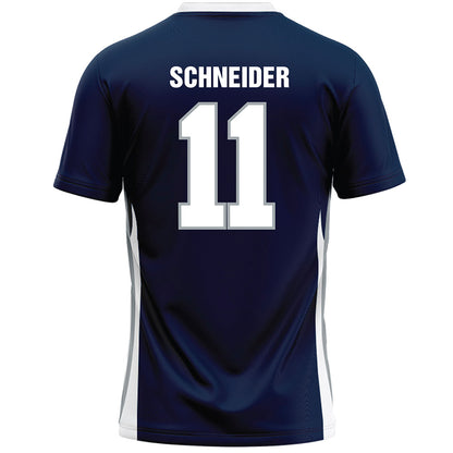 Monmouth - NCAA Men's Lacrosse : Matt Schneider - Blue Lacrosse Jersey-1