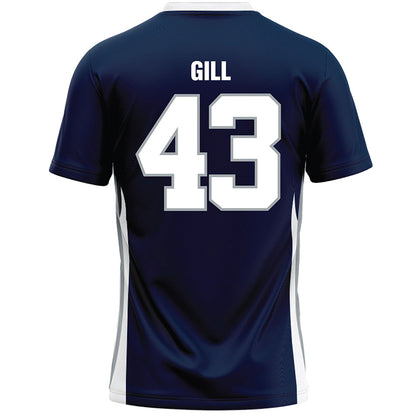 Monmouth - NCAA Men's Lacrosse : Arjun Gill - Blue Lacrosse Jersey-1
