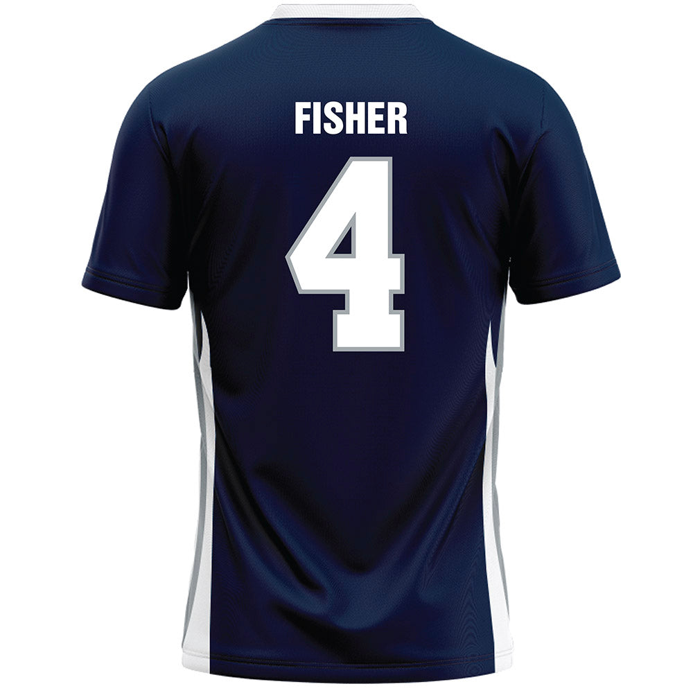 Monmouth - NCAA Men's Lacrosse : Ethan Fisher - Blue Lacrosse Jersey-1