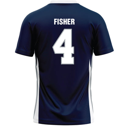 Monmouth - NCAA Men's Lacrosse : Ethan Fisher - Blue Lacrosse Jersey-1