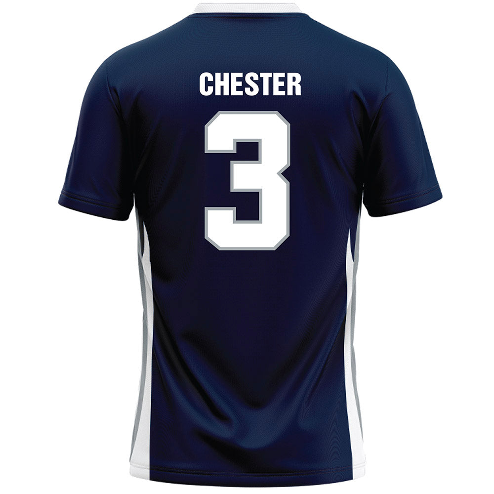 Monmouth - NCAA Men's Lacrosse : Hayden Chester - Blue Lacrosse Jersey-1