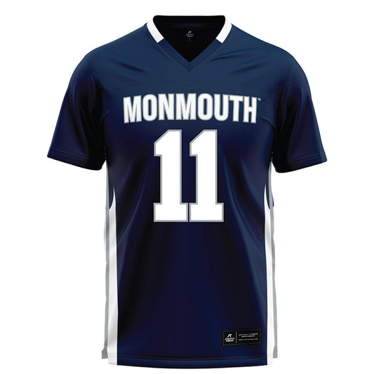 Monmouth - NCAA Men's Lacrosse : Matt Schneider - Blue Lacrosse Jersey-0