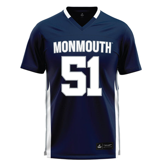 Monmouth - NCAA Men's Lacrosse : Tommy Manley - Blue Lacrosse Jersey-0