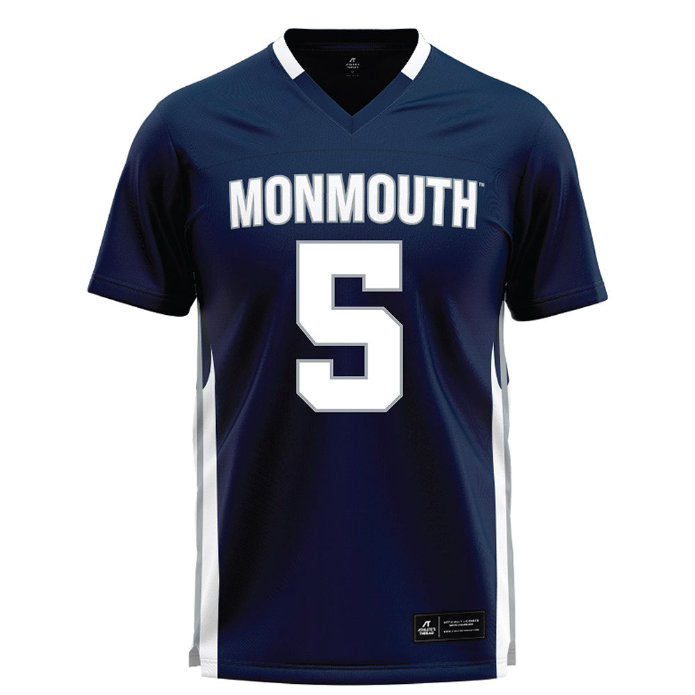Monmouth - NCAA Men's Lacrosse : Landon Parker - Blue Lacrosse Jersey-0