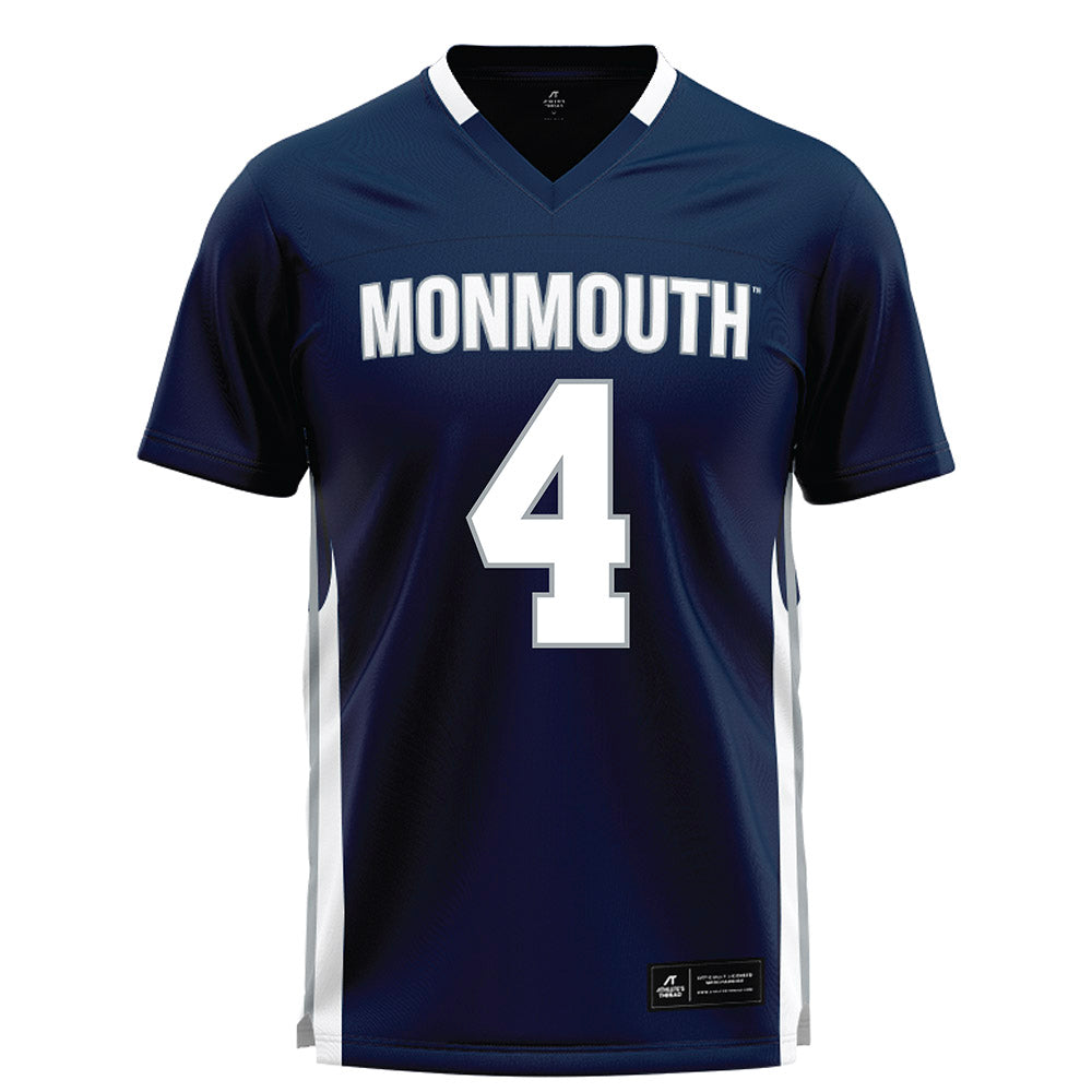 Monmouth - NCAA Men's Lacrosse : Ethan Fisher - Blue Lacrosse Jersey-0