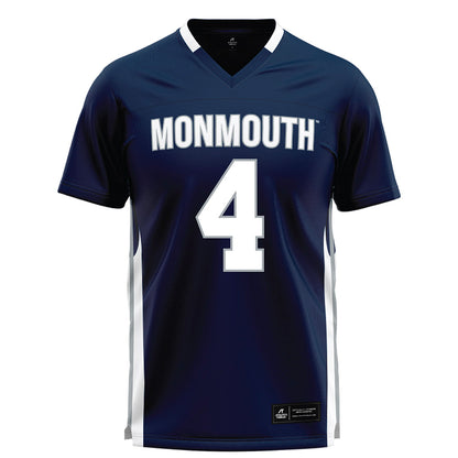 Monmouth - NCAA Men's Lacrosse : Ethan Fisher - Blue Lacrosse Jersey-0
