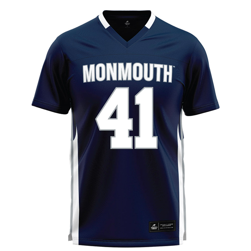 Monmouth - NCAA Men's Lacrosse : Benjamin L'Hommedieu - Blue Lacrosse Jersey-0