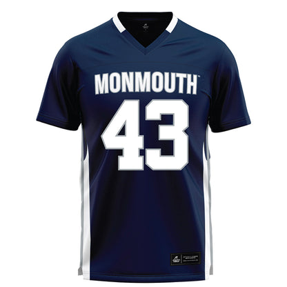 Monmouth - NCAA Men's Lacrosse : Arjun Gill - Blue Lacrosse Jersey-0