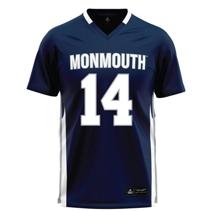 Monmouth - NCAA Men's Lacrosse : Riley Chester - Blue Lacrosse Jersey-0