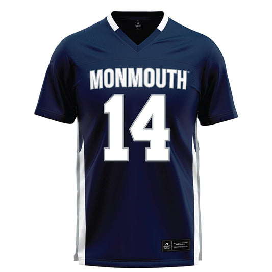 Monmouth - NCAA Men's Lacrosse : Riley Chester - Blue Lacrosse Jersey-0