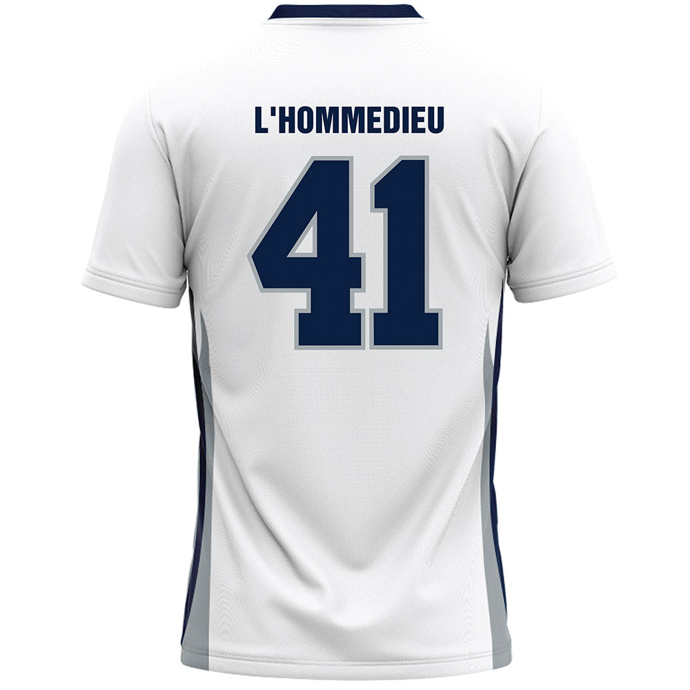 Monmouth - NCAA Men's Lacrosse : Benjamin L'Hommedieu - White Lacrosse Jersey-1