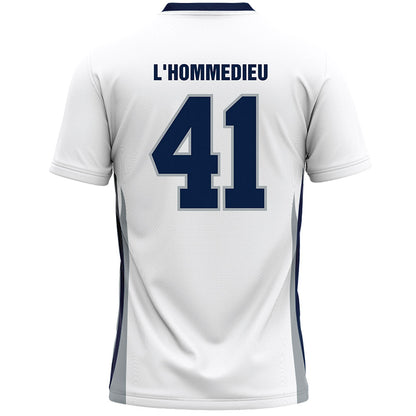Monmouth - NCAA Men's Lacrosse : Benjamin L'Hommedieu - White Lacrosse Jersey-1