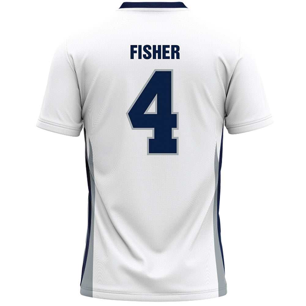 Monmouth - NCAA Men's Lacrosse : Ethan Fisher - White Lacrosse Jersey-1