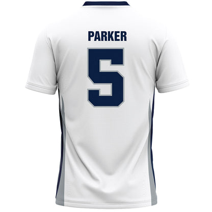 Monmouth - NCAA Men's Lacrosse : Landon Parker - White Lacrosse Jersey-1
