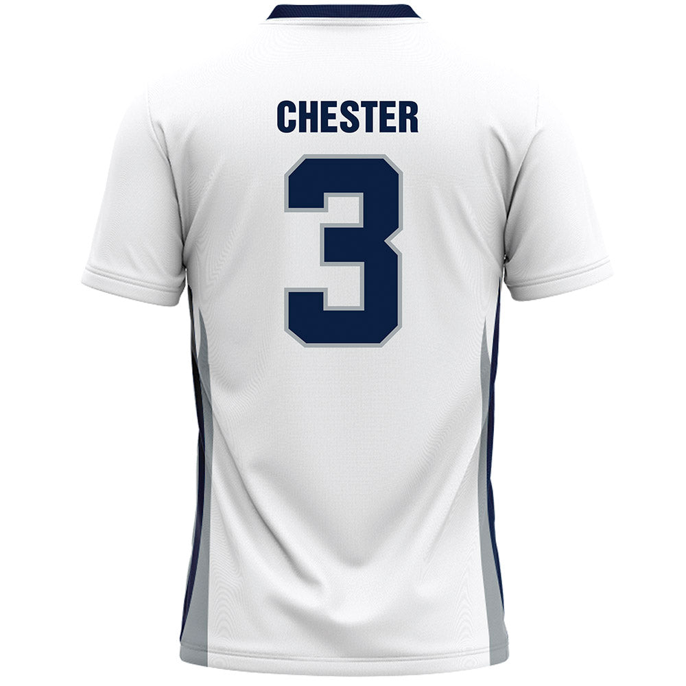 Monmouth - NCAA Men's Lacrosse : Hayden Chester - White Lacrosse Jersey-1
