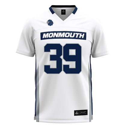 Monmouth - NCAA Men's Lacrosse : William Madden - White Lacrosse Jersey-0
