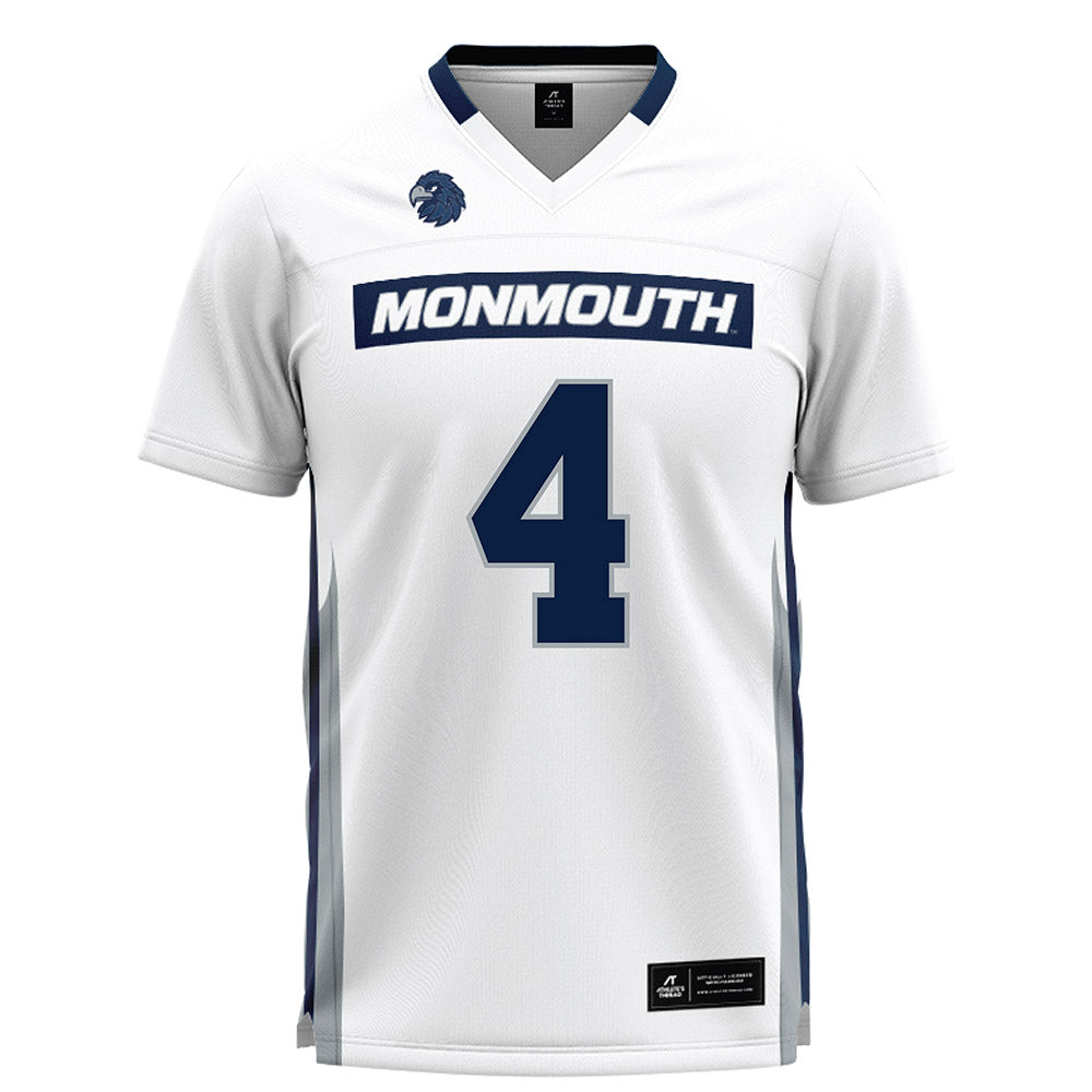 Monmouth - NCAA Men's Lacrosse : Ethan Fisher - White Lacrosse Jersey-0