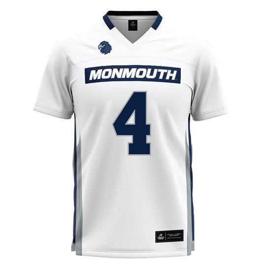 Monmouth - NCAA Men's Lacrosse : Ethan Fisher - White Lacrosse Jersey-0