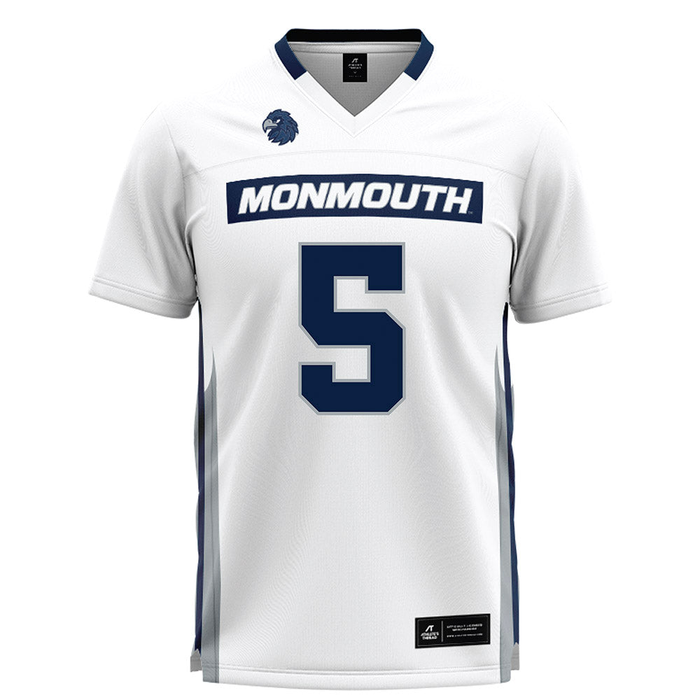 Monmouth - NCAA Men's Lacrosse : Landon Parker - White Lacrosse Jersey-0