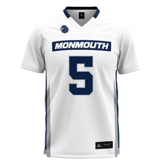 Monmouth - NCAA Men's Lacrosse : Landon Parker - White Lacrosse Jersey-0