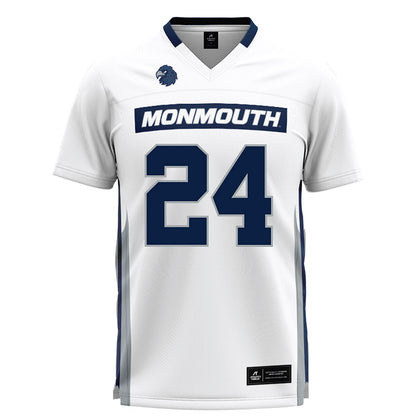 Monmouth - NCAA Men's Lacrosse : Connor Gorman - White Lacrosse Jersey-0