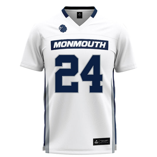 Monmouth - NCAA Men's Lacrosse : Connor Gorman - White Lacrosse Jersey-0