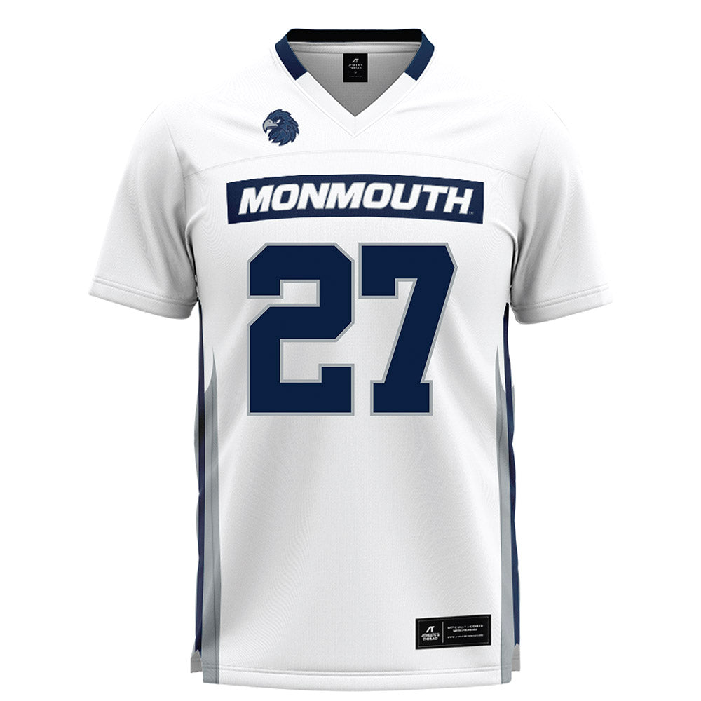 Monmouth - NCAA Men's Lacrosse : Aidan Rupp - White Lacrosse Jersey-0