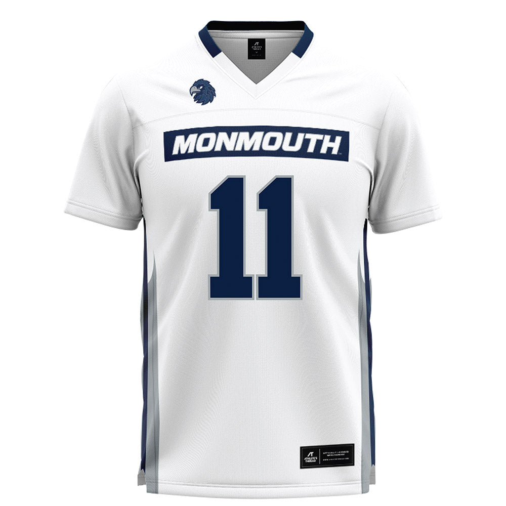 Monmouth - NCAA Men's Lacrosse : Matt Schneider - White Lacrosse Jersey-0