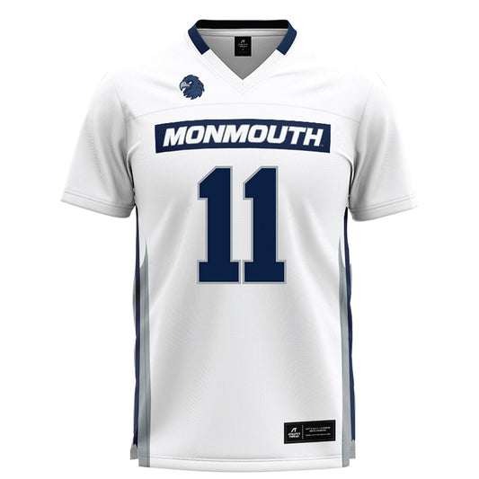 Monmouth - NCAA Men's Lacrosse : Matt Schneider - White Lacrosse Jersey-0