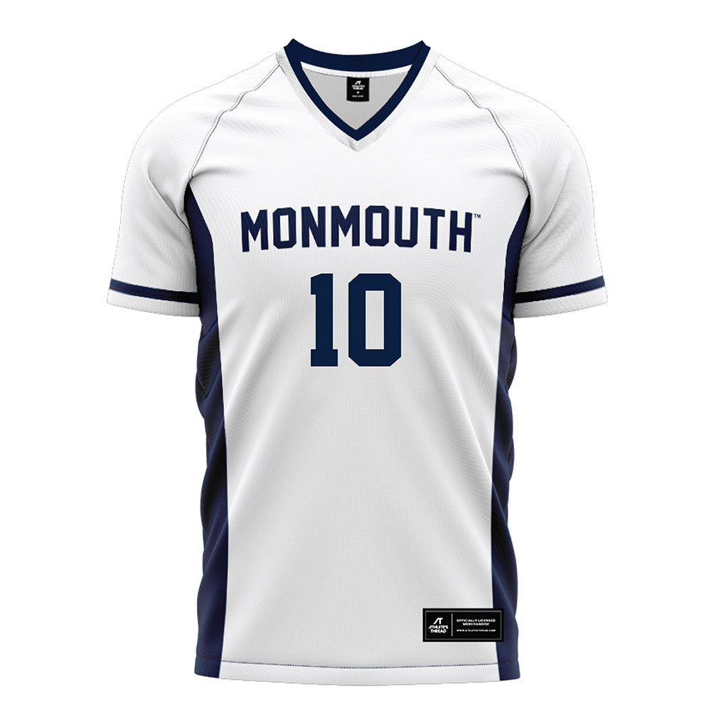 Monmouth - NCAA Men's Soccer : Jasen Bottini - White Soccer Jersey-0