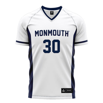 Monmouth - NCAA Men's Soccer : Jason King - White Soccer Jersey-0